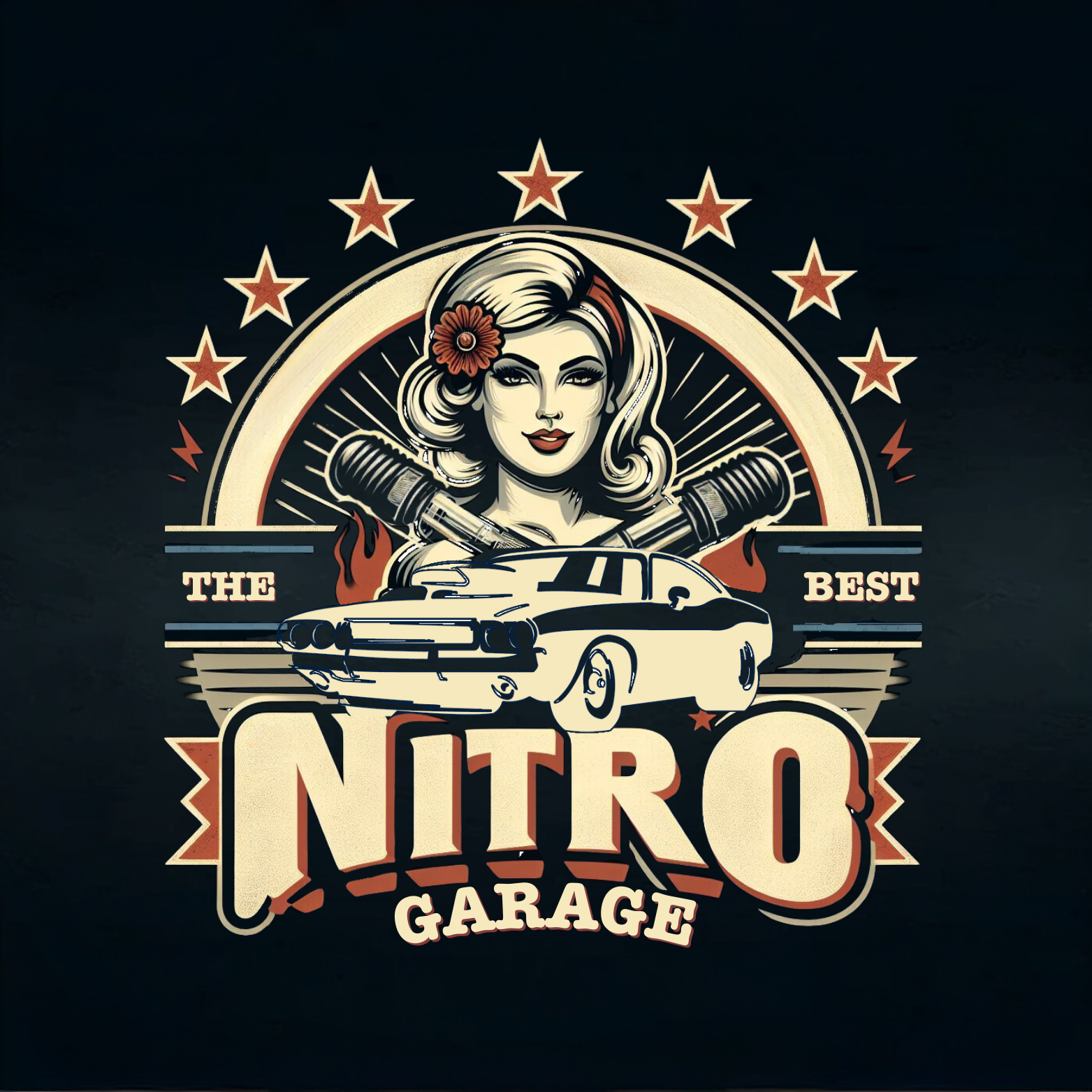 Logo Nitro Garage — Vintage Branding