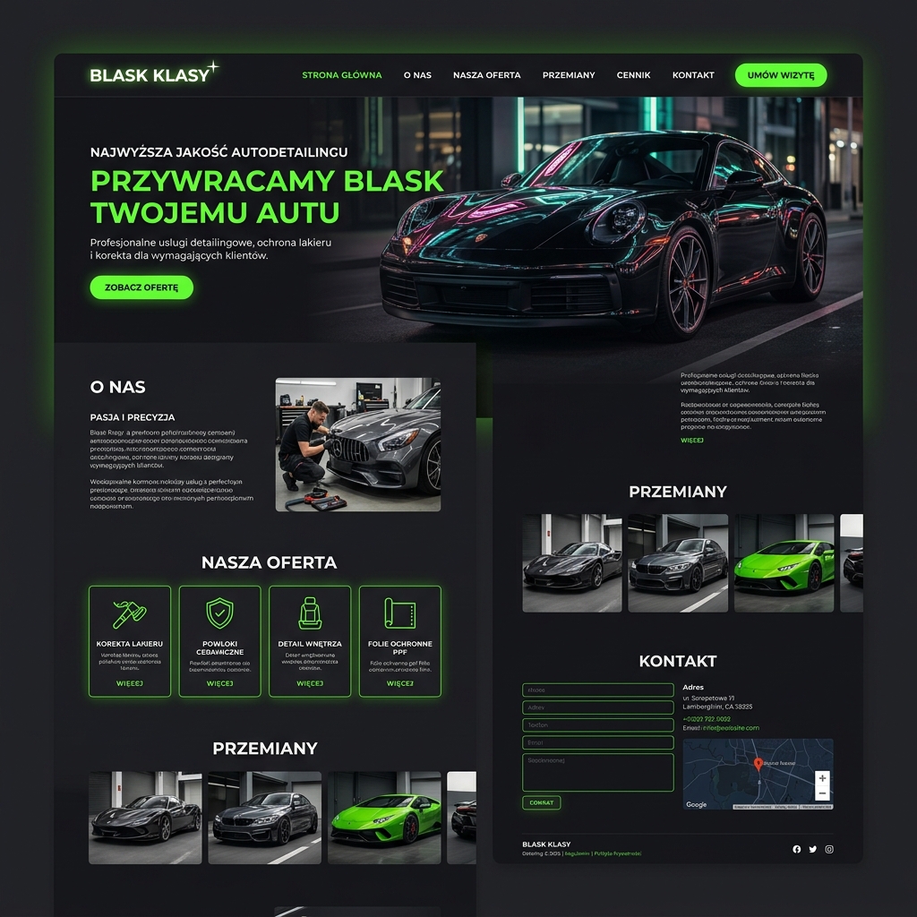 One Page - Blask Klasy Auto Detailing